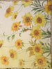 Yellow Sun Flower Designed Satin Fancy Saree