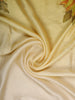 Yellow Sun Flower Designed Satin Fancy Saree