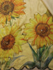 Yellow Sun Flower Designed Satin Fancy Saree
