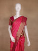 Bright Pink Floral Zari Woven Kanchipuram Silk Saree
