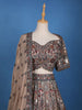 Antique Beige Floral Embroidered Bridal Lehenga
