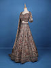 Antique Beige Floral Embroidered Bridal Lehenga