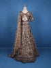 Antique Beige Floral Embroidered Bridal Lehenga