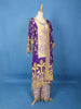 Dark Purple Crepe Anarkali Palazzo Salwar Suit - Diadem