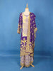 Dark Purple Crepe Anarkali Palazzo Salwar Suit - Diadem