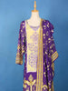 Dark Purple Crepe Anarkali Palazzo Salwar Suit - Diadem