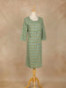 Green Checks Printed Cotton Kurti