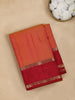 Orange Stripes Woven Pure Kanchipuram Silk Saree - Diadem