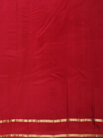 Orange Stripes Woven Pure Kanchipuram Silk Saree - Diadem