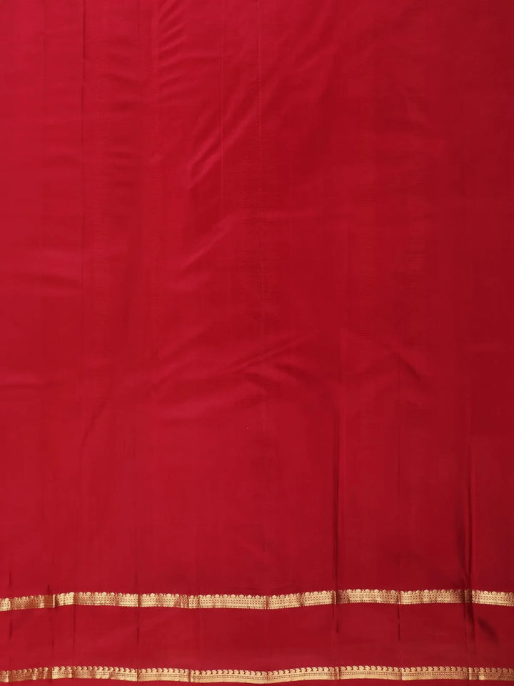 Orange Stripes Woven Pure Kanchipuram Silk Saree - Diadem