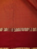 Orange Stripes Woven Pure Kanchipuram Silk Saree - Diadem