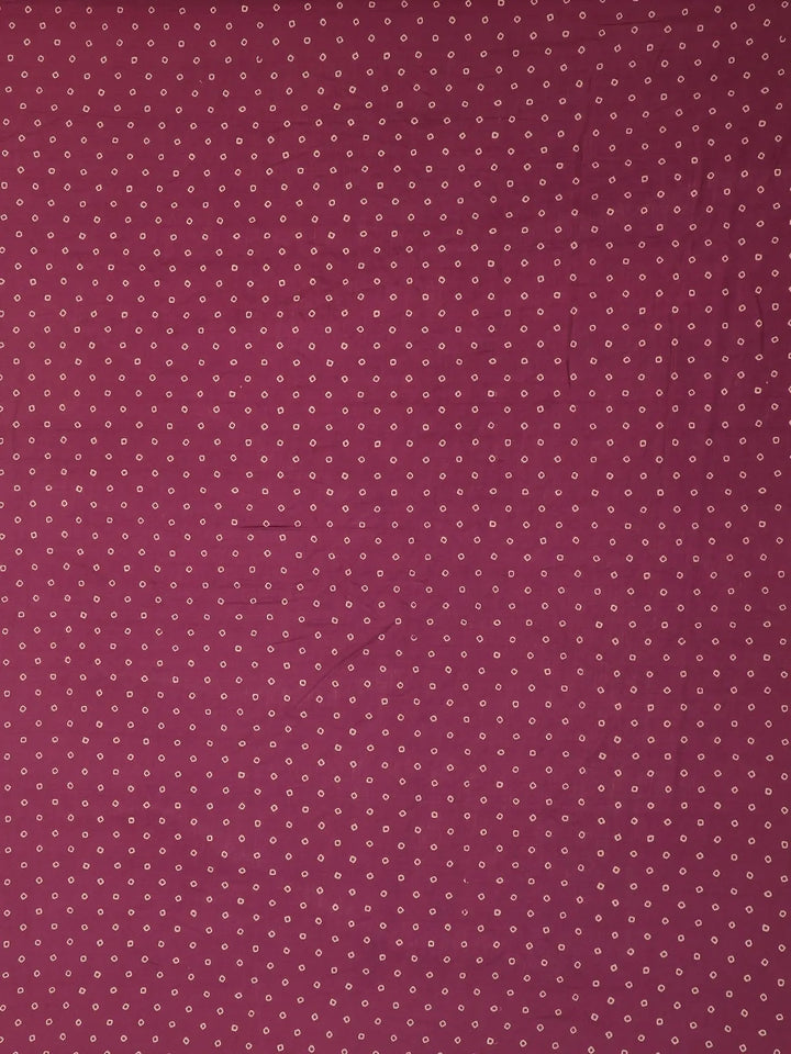 Dark Red Floral Designed Cotton Saree - Diadem