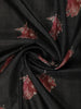 Black Semi Tussar Silk Floral Designed Saree