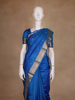 Royal Blue With Gold Zari Border Kanchipuram Silk Saree