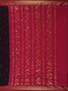 Black Floral Designed Cotton Saree - Diadem