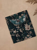 Dark Teal Floral Printed Cotton Rayon Kurti
