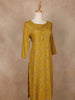 Mustard Yellow Floral Printed Cotton Kurti