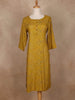 Mustard Yellow Floral Printed Cotton Kurti
