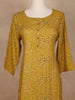 Mustard Yellow Floral Printed Cotton Kurti