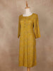 Mustard Yellow Floral Printed Cotton Kurti