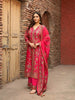Pink Floral Embroidered Crepe Palazzo Salwar Suit