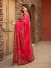 Pink Floral Embroidered Crepe Palazzo Salwar Suit