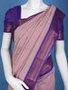 Light Mauve Pink Floral Butta Motif Cotton Saree - Diadem