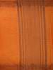 Orange Semi Tussar Silk Plain Saree