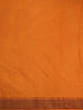 Orange Semi Tussar Silk Plain Saree