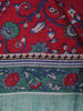 Dark Red Floral Designed Cotton Saree - Diadem