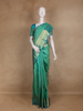 Sea Green Floral Design Kanchipuram Silk Saree