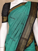 Green Floral Designed Cotton Saree - Diadem