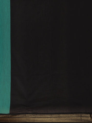 Green Floral Designed Cotton Saree - Diadem