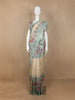 Beige Floral Designed Semi Tussar Silk Saree