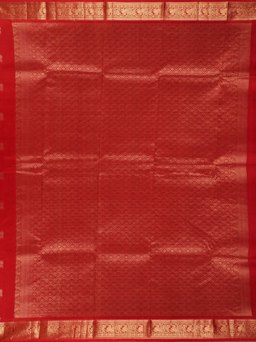 Red Buttas Woven Pure Kanchipuram Silk Saree - Diadem