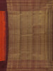 Orange Paisley Motifs Pure Kanchipuram Silk Saree - Diadem