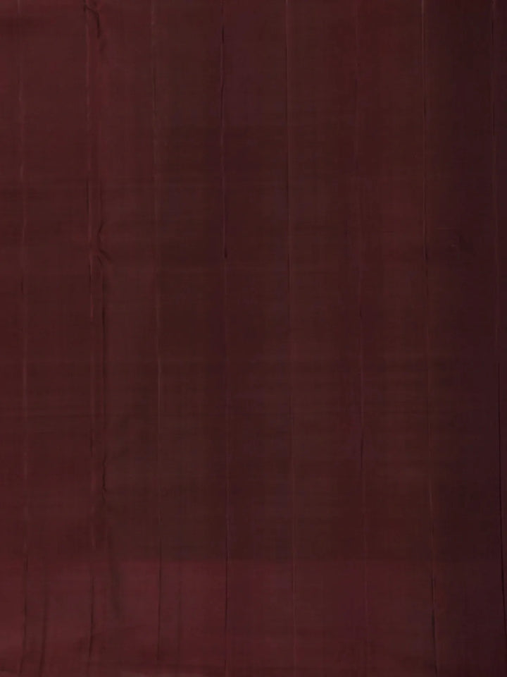 Orange Paisley Motifs Pure Kanchipuram Silk Saree - Diadem