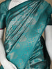 Teal Green Floral Butta Art Silk Saree