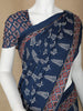 Blue Leaf Designed Cotton Saree - Diadem