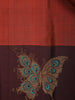 Orange Paisley Motifs Pure Kanchipuram Silk Saree - Diadem