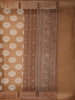 Brown Floral Designed Chanderi Cotton Saree