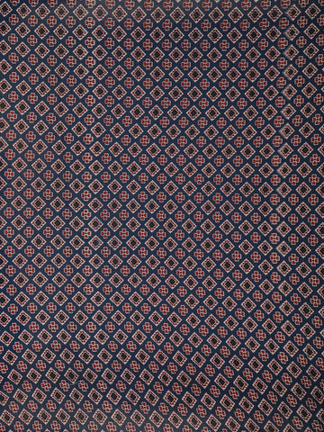 Blue Leaf Designed Cotton Saree - Diadem