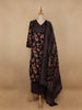 Black Floral Designed Cotton Salwar Suit - Diadem
