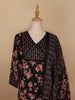 Black Floral Designed Cotton Salwar Suit - Diadem
