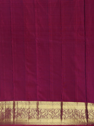 Teal Blue Floral Zari Woven Kanchipuram Silk Saree - Diadem