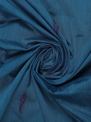 Blue Peacock Designed Cotton Saree - Diadem