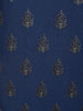 Blue Floral Printed Casual Cotton Kurti - Diadem