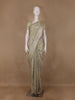 Pistachio Green Floral Embroidered Tissue Silk Saree with Scallop Border - Diadem