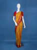 Mustard Yellow Floral Design Cotton Saree