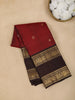 Red Peacock Woven Pure Kanchipuram Silk Saree - Diadem